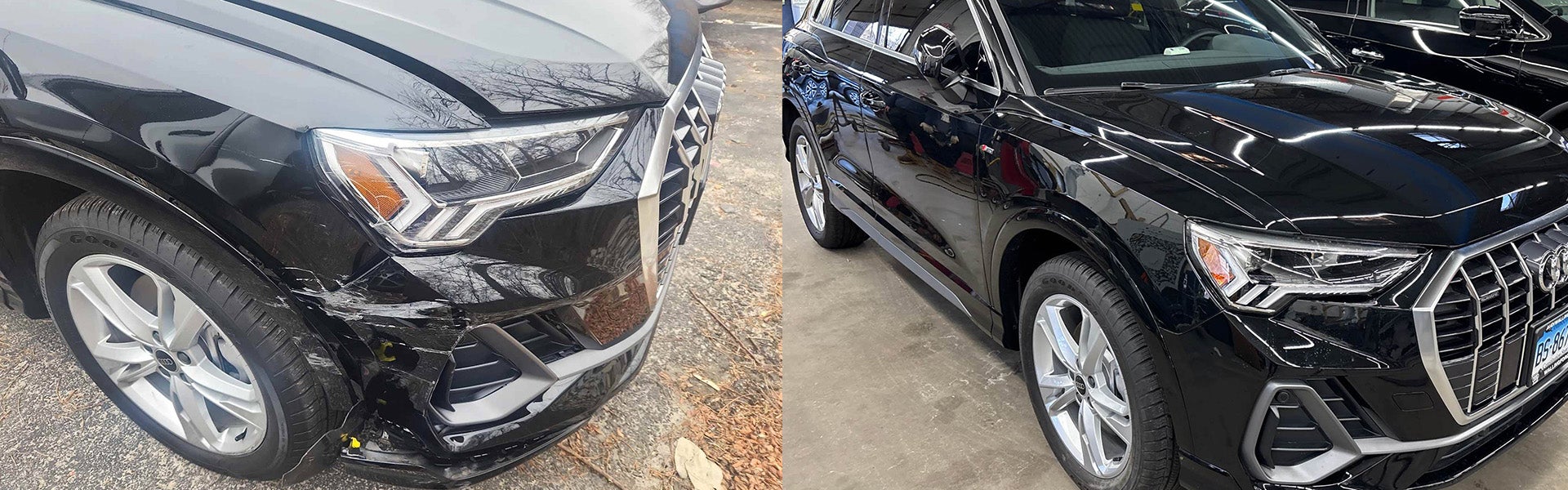 before and after auto body repair
